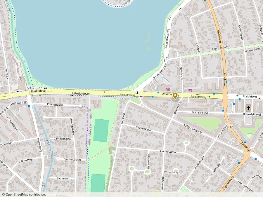 Map showing Roskildevej 185A